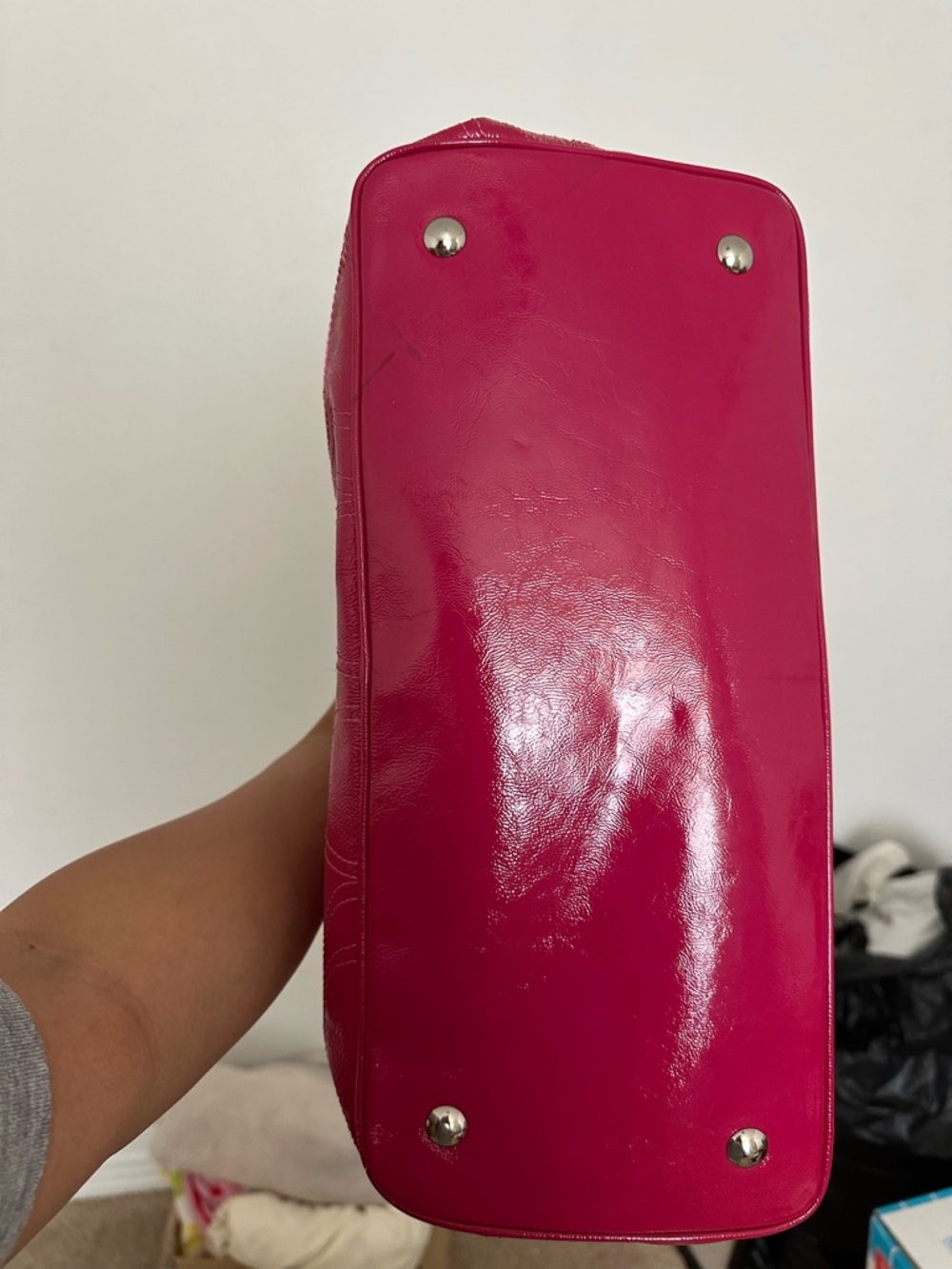 Coach Glossy Patent Pink Shoulder Bag - Picture 4 of 8